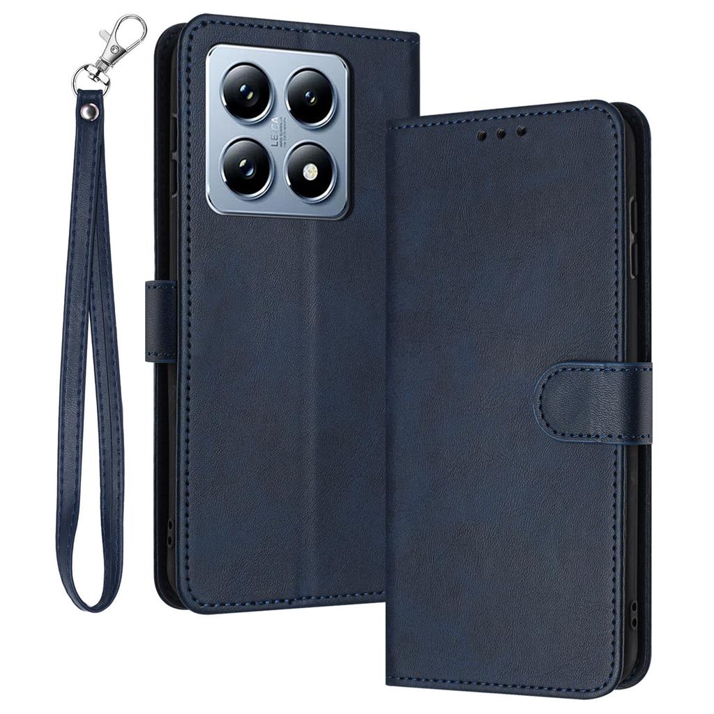 For Xiaomi 14T Pro Case Flip Stand PU Leather Wallet Phone Cover Calf Texture