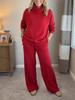 2025 Herbst/Winter Damen Unifarbener Kapuzenpullover mit hohem Kragen & Top Zweiteiliges Set - Lässig und Stilvoll