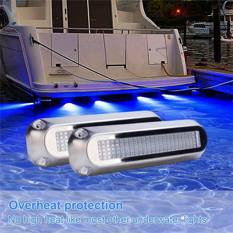 A16P-2PC Transom Light 120 LED Underwater Boat Lights LED Waterproof Speedboat Navigation Lighting Boat RVS Yacht Accessories