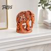 Vintage Style Home Decorations Hollow Carved Mother and Baby Elephant Statue, Resin Figurine, Good Artistic Desktop Decor Luck Sculpture for
