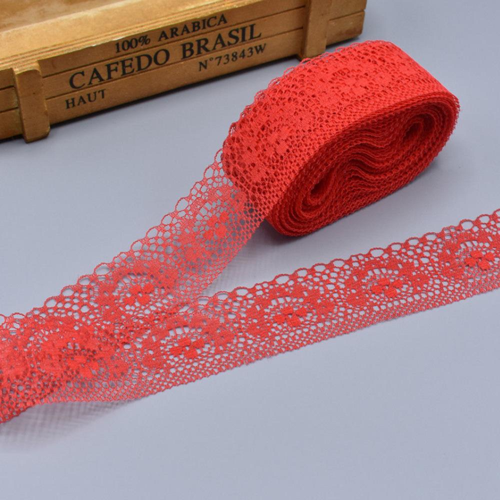 10 Iarde Nastro di Pizzo Bianco 4cm Guarnizione di Pizzo Ricamato Fai da Te per Cucito Decorazione Tessuto di Pizzo Africano Applicazione di Pizzo