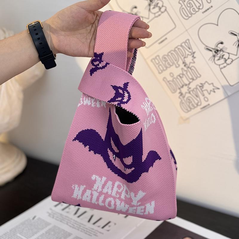 Merry Christmas Gift Bag Christmas Eve Apple Candy Bag Canvas Handbag Santa Claus Knitted Storage Bag Decor Holiday Gifts