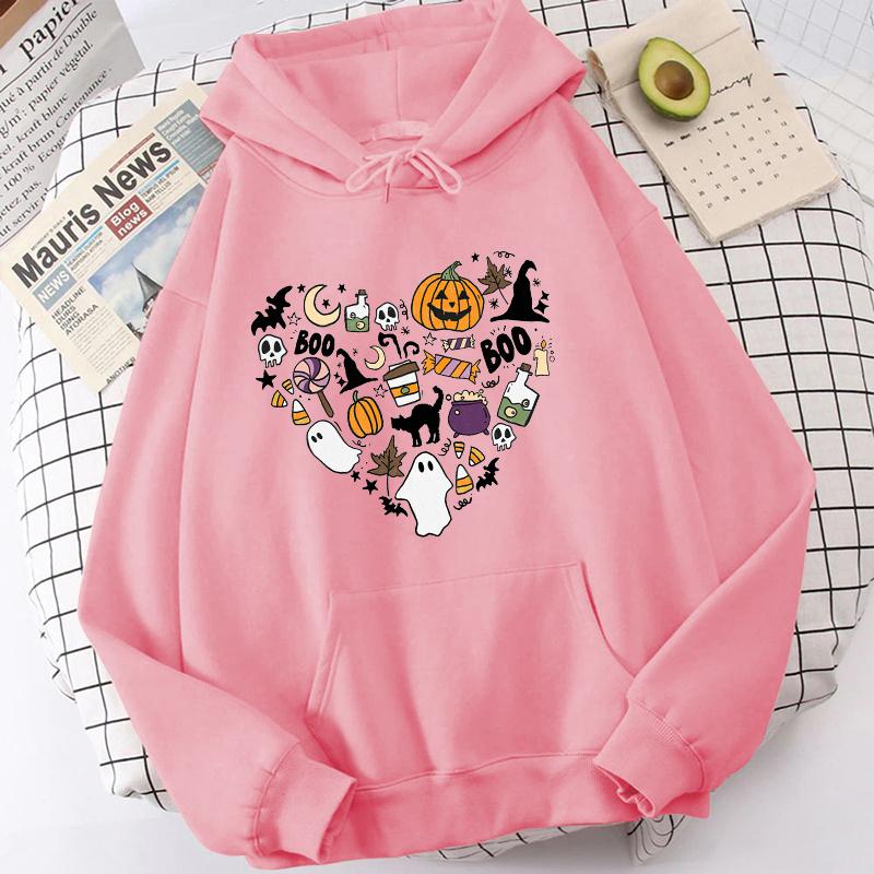 Halloween Boo Kürbis Liebe Hoodie Herren Damen Hoodie Cosplay Kleidung Streetwear Pullover Große Größen Sweatshirt Tops