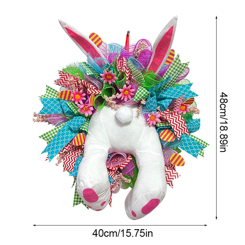 Bow Ribbon Easter Eggs Wreath Easter Eggs Garland Door Ornaments Wall Decor Happy 2025 Easter Day Decor For Home Kids Favor