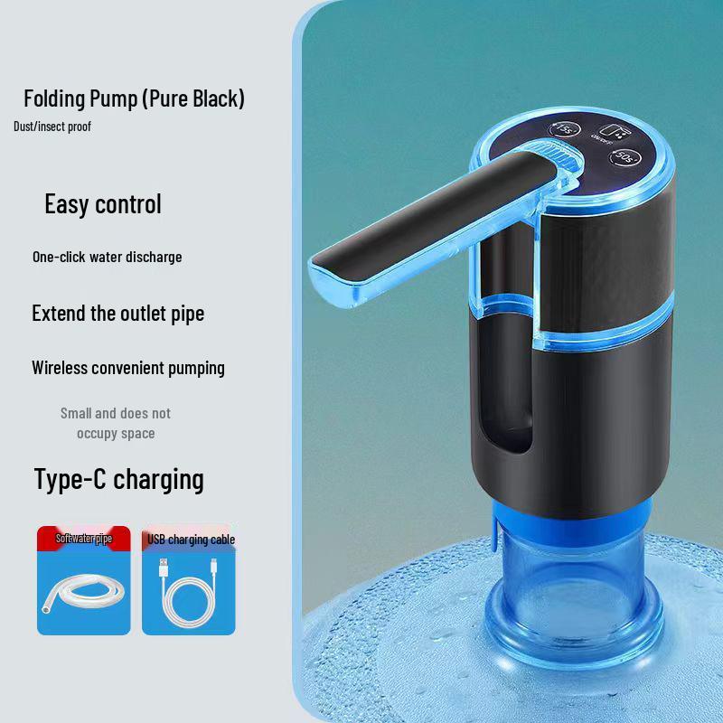 Electric Folding Water Dispenser: Automatic Rechargeable Hand Pump for Bottled Water