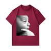 Men's 100% Cotton Crew Neck Short Sleeve T-Shirt, Cute Thoughtful Baby Portrait Print Casual Soft Breathable Tee for Daily Wear