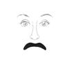 New 12x Black Short Plush Fake Moustache Self-adhesive Party Fancy Dress False Beard