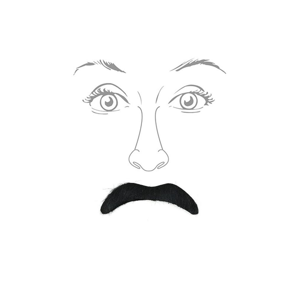 New 12x Black Short Plush Fake Moustache Self-adhesive Party Fancy Dress False Beard