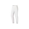 Li Ning Fitness Series Solid Color Cuffed Fleece Warm Loose Knit Sports Pants Women Bottoms Off-White AKLSA58-1