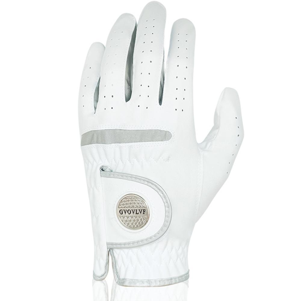 Lightweight Design Magnetic Marker Glove White Color Replaceable Glove  Golfers Use