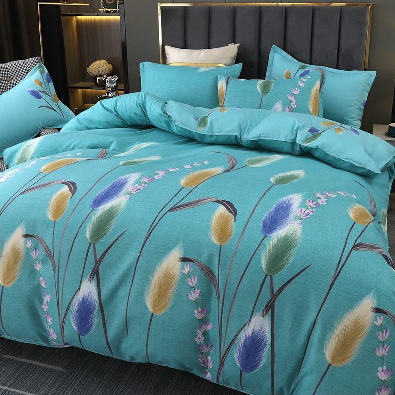 3D Digital Printed Thickened Twill Brushed Quilt Cover and Pillowcase Single and Double Bedding Three-piece Set