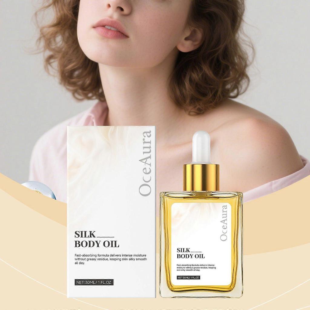 Silk Body Oil, Deep Nourishing, Non-Sticky, Skin-Friendly, Hydrating Body Care ,30ml