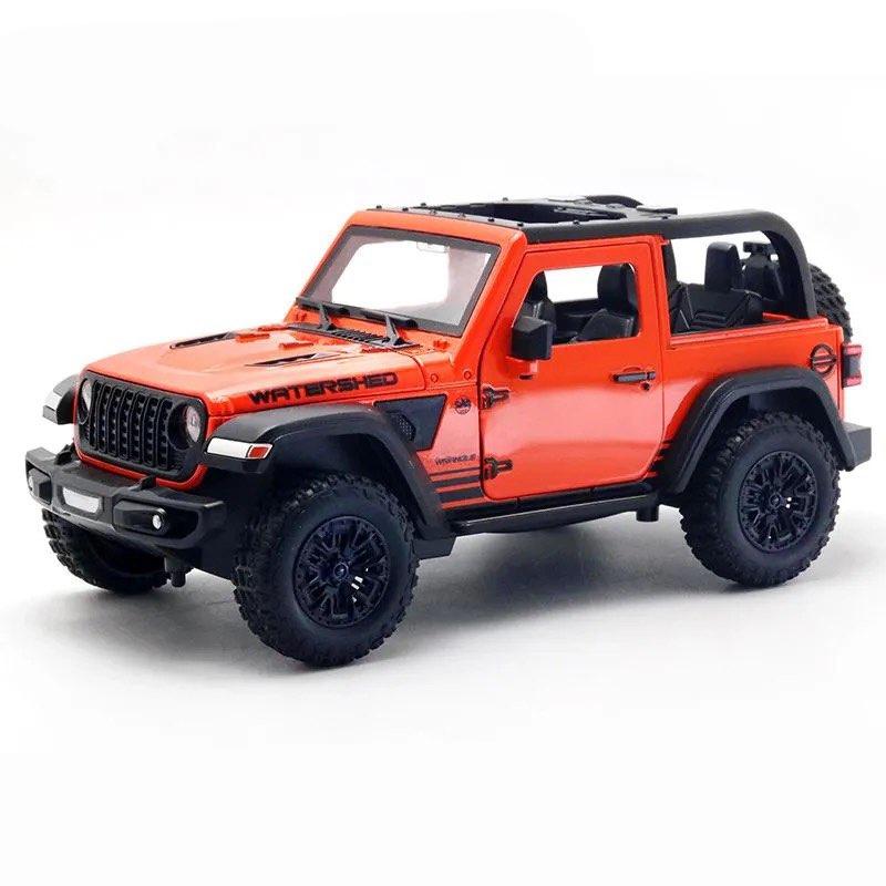 1:24 Jeeps Wrangler Rubicon SUV Alloy Car Model Diecasts Metal Off-road Vehicles Car Model Simulation Sound Light Kids Toys Gift