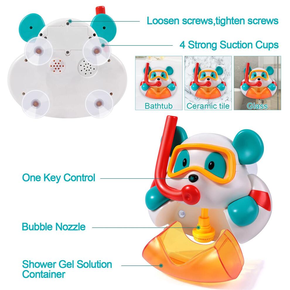 Bath Toys for Toddlers with Bubble Maker, WindUp Ducks and Music, Baby Bathtub Toy Gift