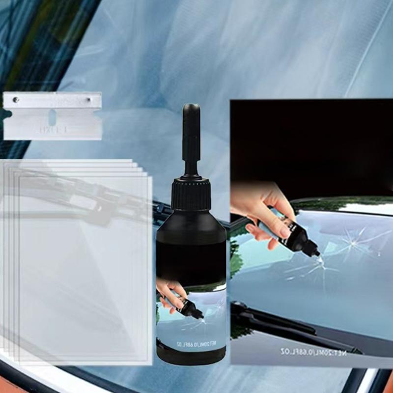 Complete Windshield Repair Set Includes Resin Solution And Curing Film For Seamless Crack Elimination Curing Film Tools