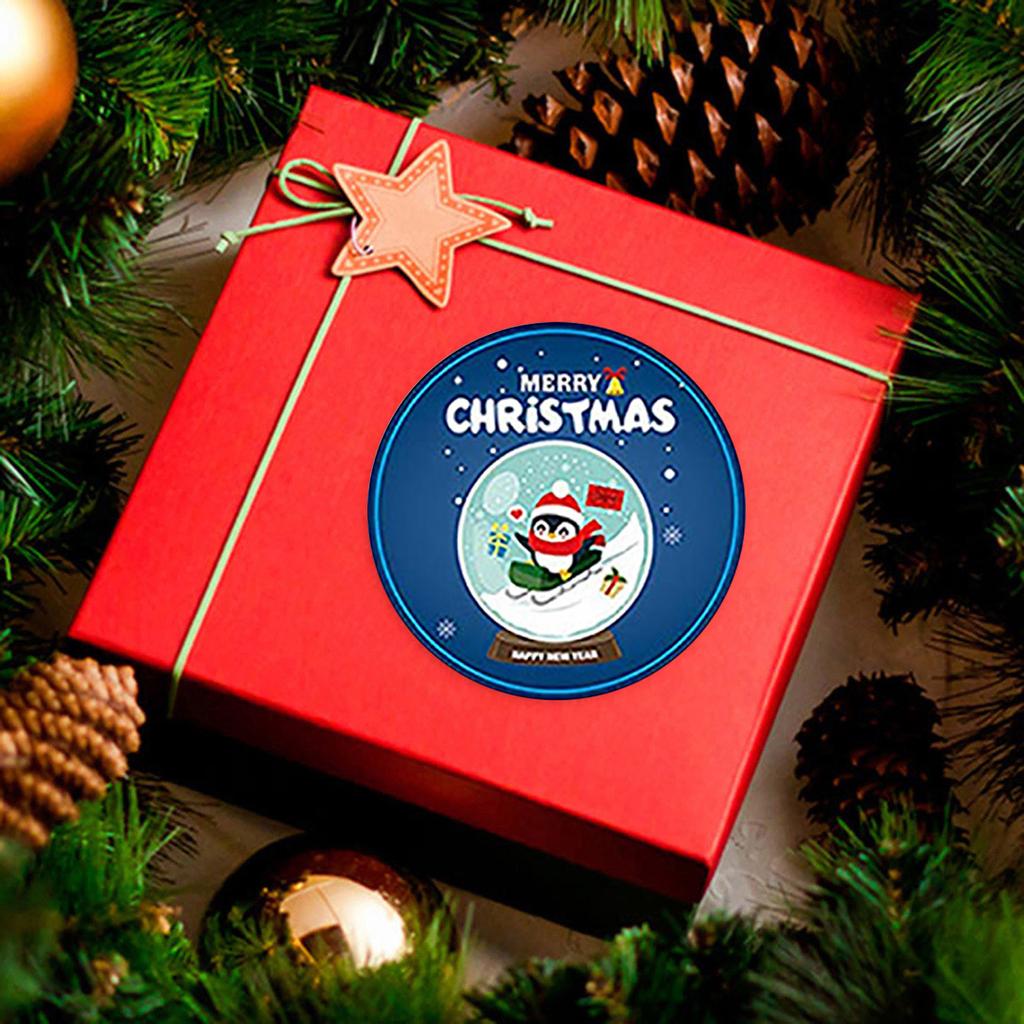 Christmas Stickers  1 Roll 500 Posts  Happy Faces Xmas Kids Stickers Decals For Toys Gifts Crafts Decorations