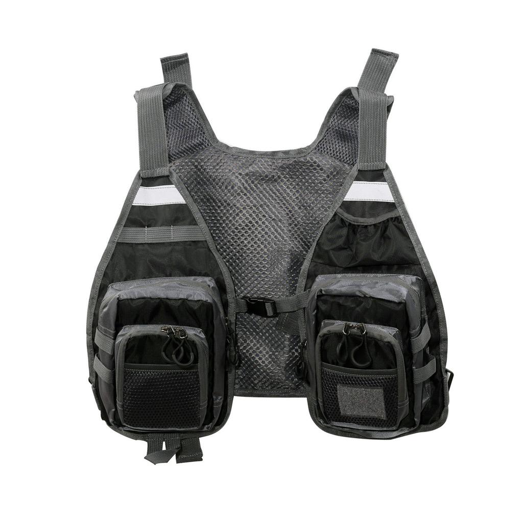 Fly Fishing Vest for Men Adjustable Multi Pokcet Waistcoat Outdoors Fishing Accessories Trout Fishing Gear