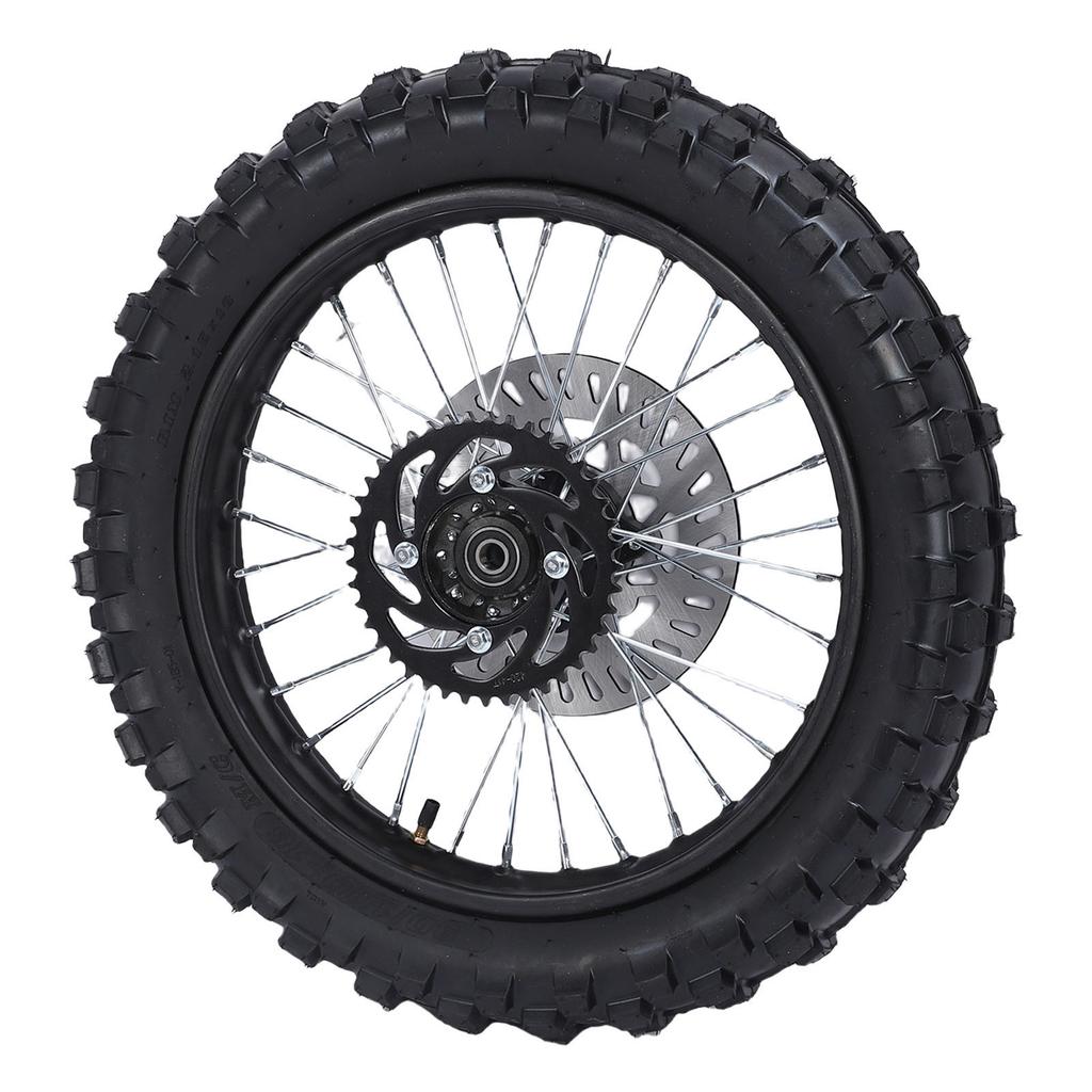 Dirt Bike Rear Wheel Tire 16 Inch 90 100 16 15mm Axle 420 41T Sprocket Rear Wheel Rim Tire Assembly Replacement for