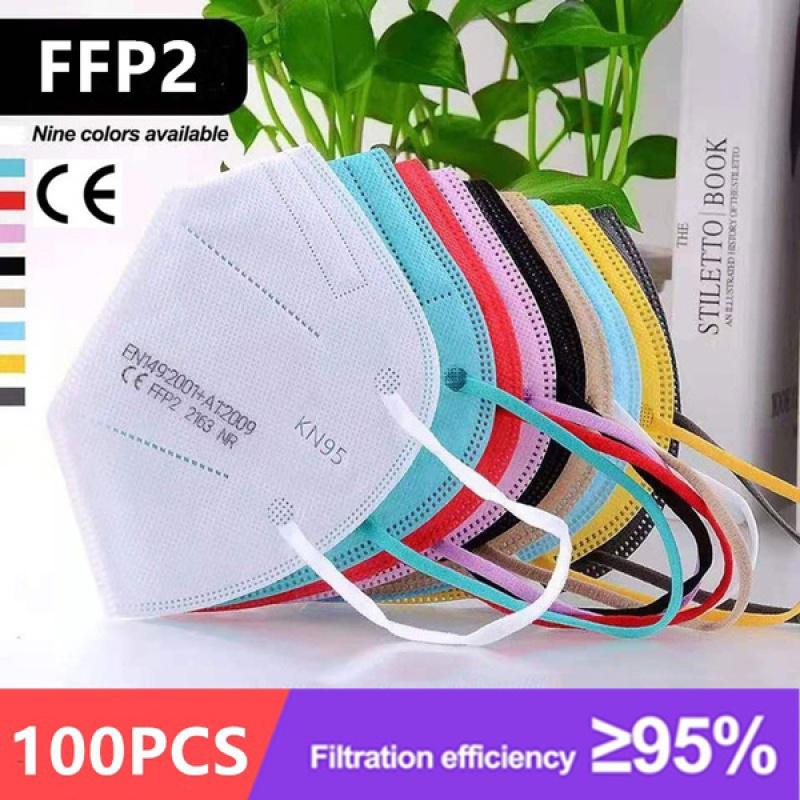 Buy KN95 Face Mask Reusable 6Ply Safety With Elastic Ear Loop