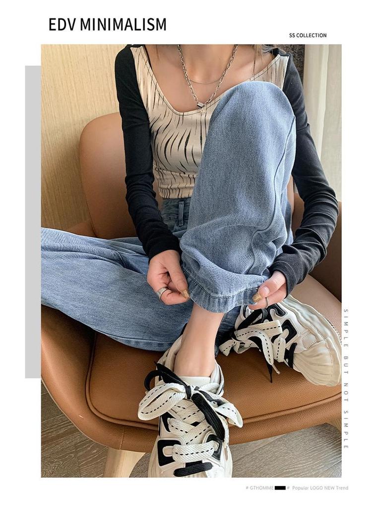 Tencel Soft Denim High Waist Nostalgic Blue Wide Leg Women's Jeans, Summer 2025