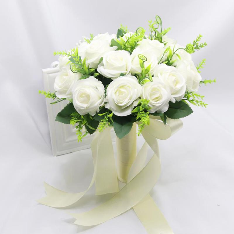 Korean Style Bridal Bouquet for Weddings - Artificial Flower Ball for Bridesmaids & Photo Props