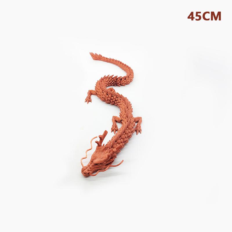 1PC 30/40CM Fish Tank Landscaping Decoration Collection Ornament Movable Jointed Dragon Statue 3D Printed Flexible Realistic