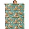 Rustic Capybara Throw Blanket - Ultra Soft, Cozy Lightweight Flannel,Wildlife and Nature Animal Blankets - Gifts for Kid