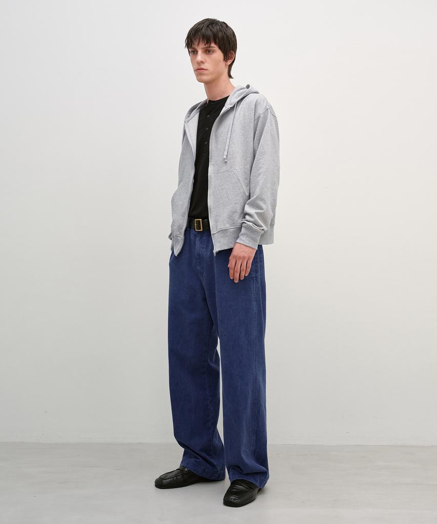 INSILENCE Lightweight Zip-Up Hoodie Melange Grey