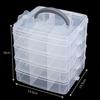Transparent DIY Jewelry Storage Box - Detachable and Stackable Organizers for Tools and Earrings