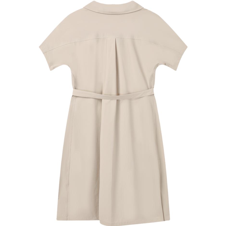 FILA Fabulous Fashionable Casual Commuter Loose Polo Short Sleeve Dress Women Dresses Georgette F11W327399F-LK