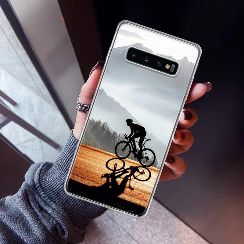 BIKE Cycling Art Phone Case For Samsung Galaxy S26 S25 Edge S24 S23 Ultra S22 Plus S21 S20 FE Soft TPU Back Cover Funda Galaxy S