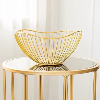 Sleek Fruit Basket Nordic Style Home Fruit Plate Living Room Wrought Fruit Plate Snack Unique Fruit Pot Storage Basket