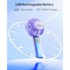 Mini Portable Fan - Rechargeable Handheld Fan, 3 Speeds Personal Small Hand Gifts for Travel Essentials, Lash, Makeup, Eyelash,