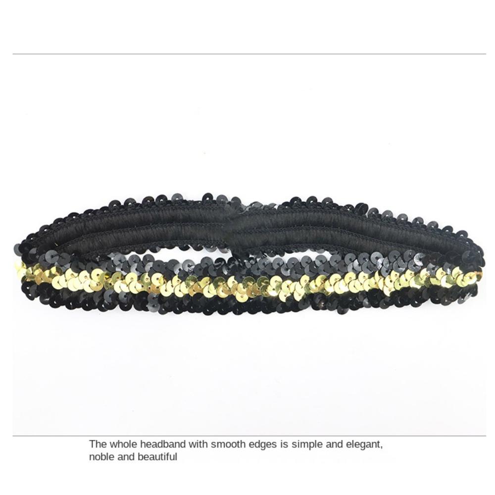 Glänzende Schleife Pailletten Stirnband Kopfschmuck Elastische Haarschleife Party Geschenk Glitzer Haarband