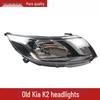Fits Kia K2 Headlight Assembly (2011-2014 Models) with Front & Rear Bumpers, Headlights, and Taillights.