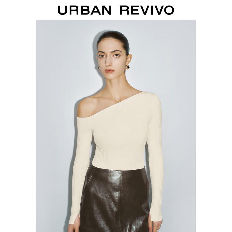 

Женский вязаный свитер с косым плечом и длинным рукавом от UR M