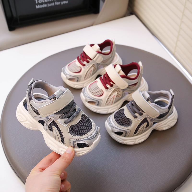 Kids Sports Sandals Hollowed-out Anti Slip Boys Girls Casual Shoes Soft Sole 2025 Summer New Baby Walking Shoes Comfortable