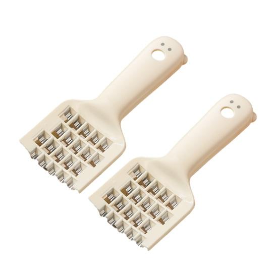 2Pcs Vegetable Cutter Multifunctional Hand Peeler Cutter Tool, Stainless Steel Blade Vegetable Slicer with Easy Grip Clog-Free Grate Design Kitchen