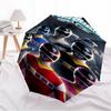 Power Rangers Umbrella Windproof Automatic Folding Umbrella Cartoon Superhero Rain Umbrella for Kids Boys Gift