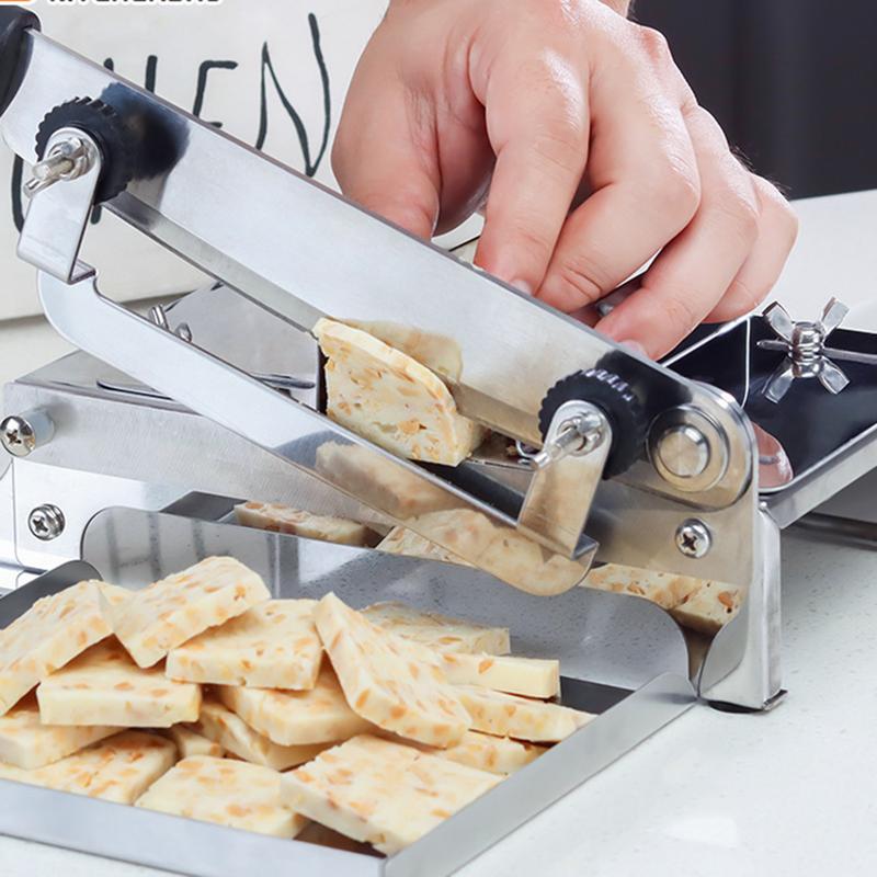 Manual Frozen Meat Slicer Stainless Steel Beef Bacon Household Cutting Machine Adjustable Slice Thickness