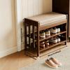 Schuhregal Eingangsbereich Schuhschrank Bank Gepolsterter Sitz Organizer Kompakt Schmal Schuhaufbewahrung Hausflur Schuhe Organizer