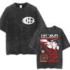 2026 Summer Hot Sale Anime Hajime No Ippo Washed Vintage T-shirts Women Men Hip Hop Retro Oversized T-shirt Breathable and Comfortable Clothes