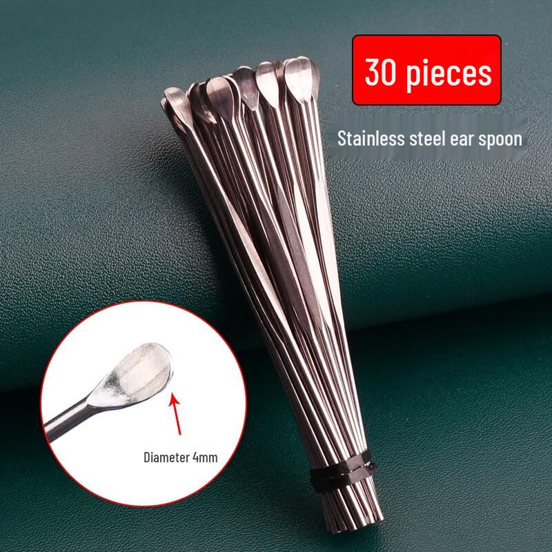 Stainless Steel Ear Spoon Set (30 Pcs)