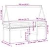 High Bed with Roof White 80 x 200 cm Solid Pine Wood