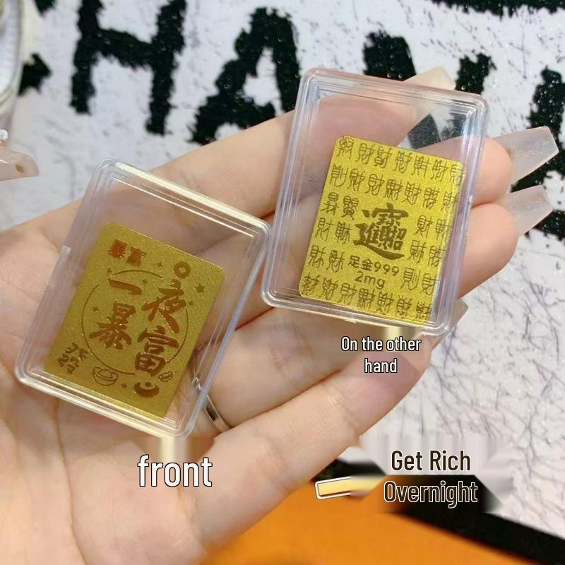 999 Pure Gold Princess Phone & Fridge Stickers: Prosperity, Peace, and Joy