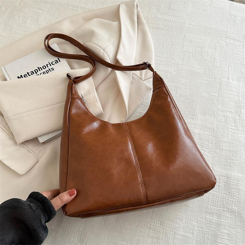 Stylish Solid Color Tote Bag With Zipper Closure And Phone Pocket For Women