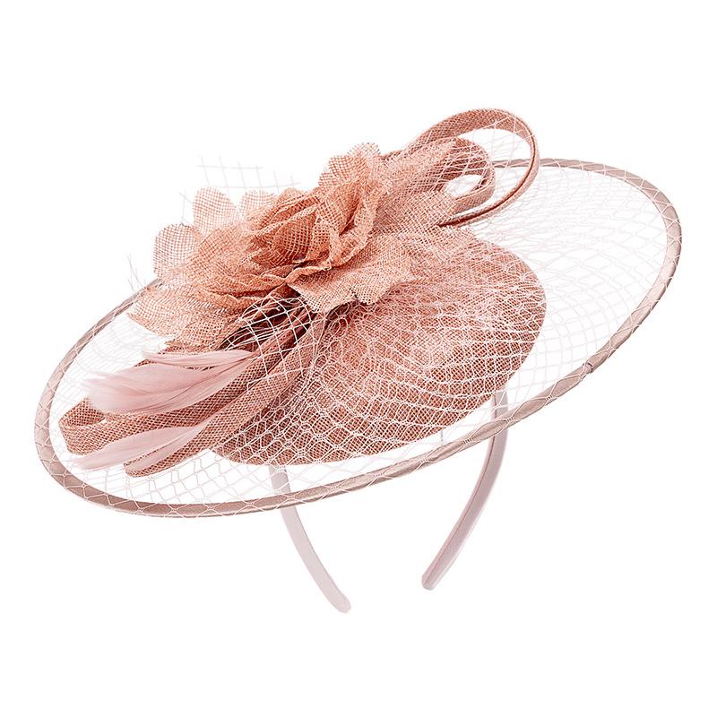 2026 Frühjahr/Sommer Feder-Schleier Kopfschmuck: Retro-Teeparty-Blumen-Haarschmuck für Damen
