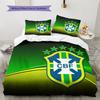 Brazil national football team  Pattern Bedding Quilt Set  Home Decoration  Gift (1 * duvet cover + 2 * pillowcase  without core)