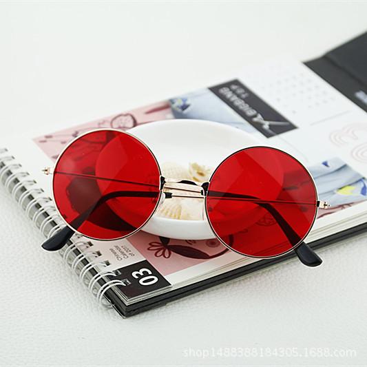 Retro Round Sunglasses Marine Piece Glasses Round Frame Glasses Men'S And Women'S Prince'S Glasses