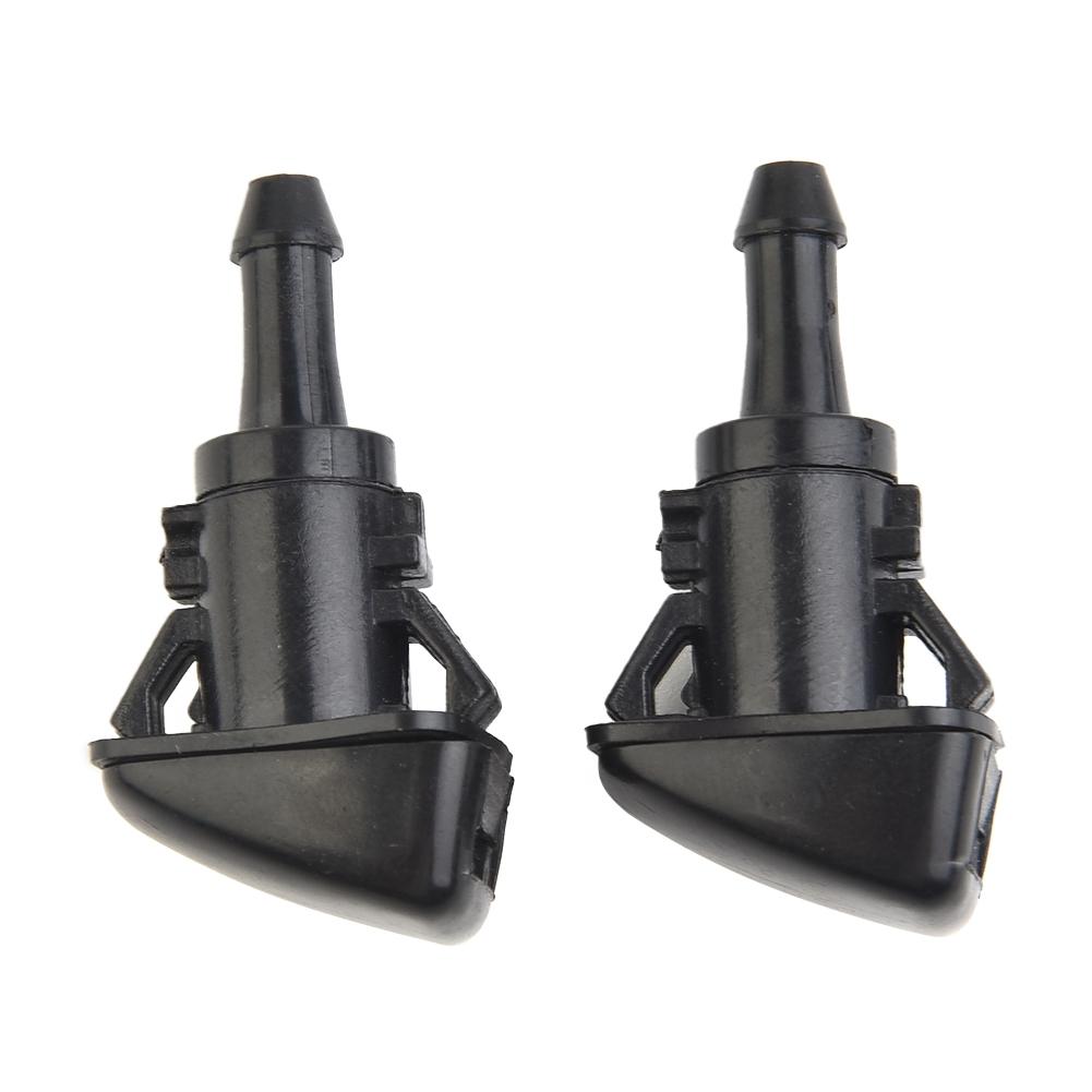 1 Pair Windscreen Washer Spray Black Nozzle Plastic
